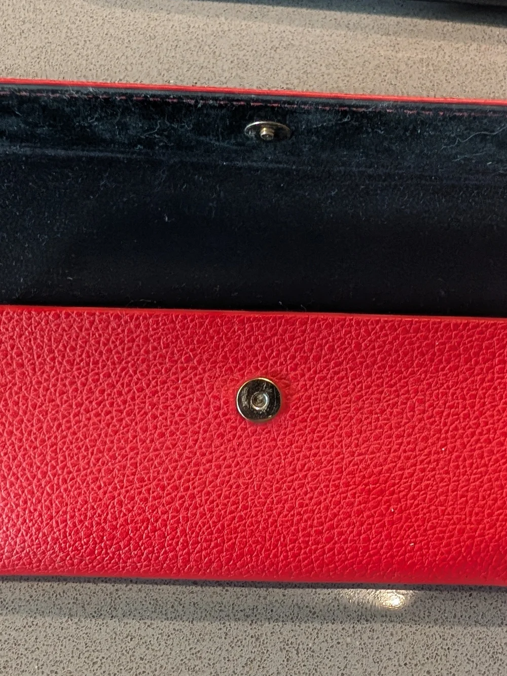 GUESS Pebbled Leather Eyewear Cases - Black and Red